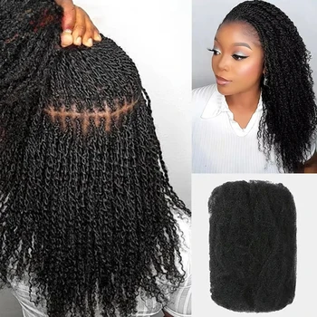 QVR Afro Kinky Bulk Human Hair For Braiding Dreadlock Hair Brazilian 50g/pc Virgin Natural Brown Remy Human Hair Debut Extension 1