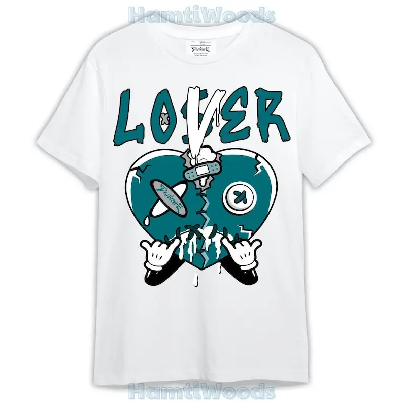 

Shirt Streetwear Loser Lover Drip Heart, 4 Oxidized Green T-Shirt, To Match Sneaker Oxidized Green 4s Graphic Tee 1104 NCT