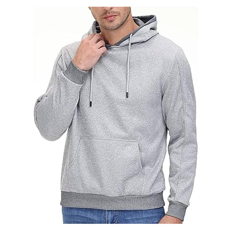 Men's Autumn Winter Pullover Hoodies Cozy Fleece Warm Long Sleeve Drawstring Hipster Kanga Casual Hooded Sweatshirts