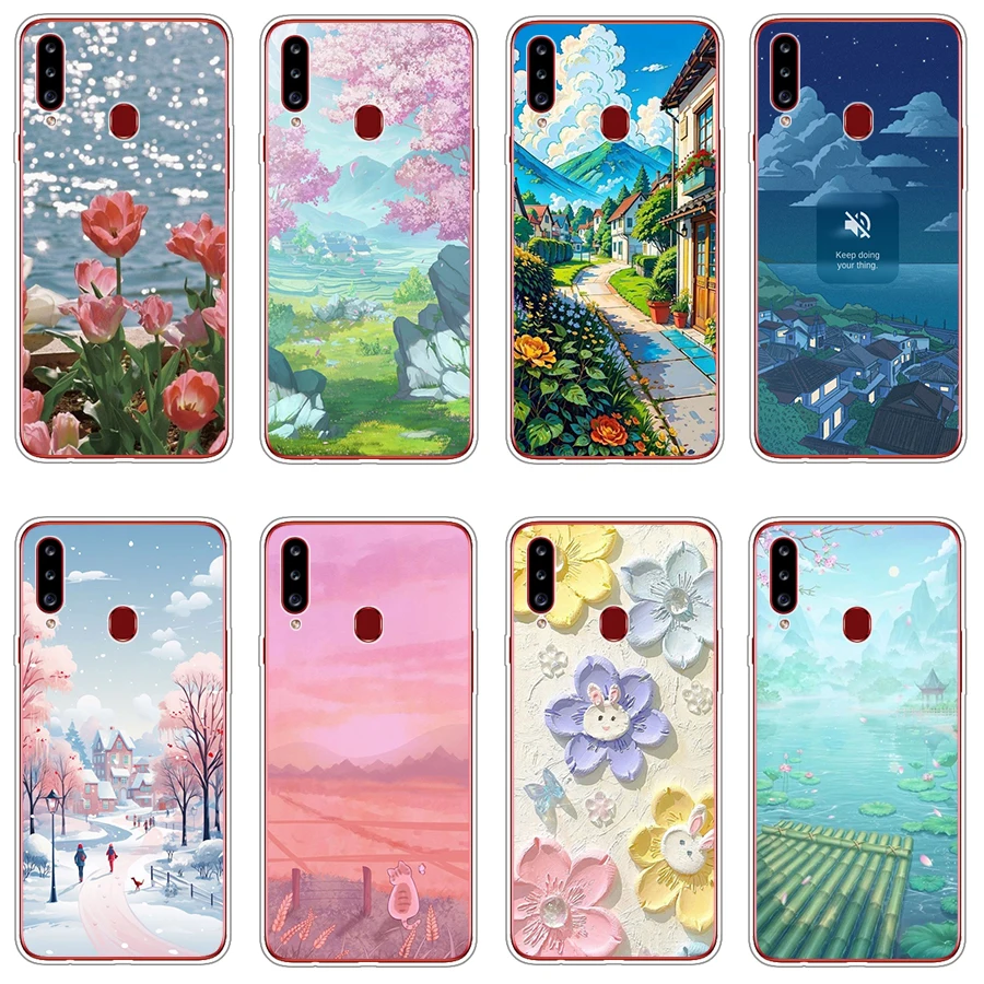 9 Per Galaxy A20S/A8 Plus 2018/A8 2018/A8 Star/A6 2018/J6 2018 Custodia Per Telefoni Cellulari Custodia Protettiva In Silicone Morbido Tpu