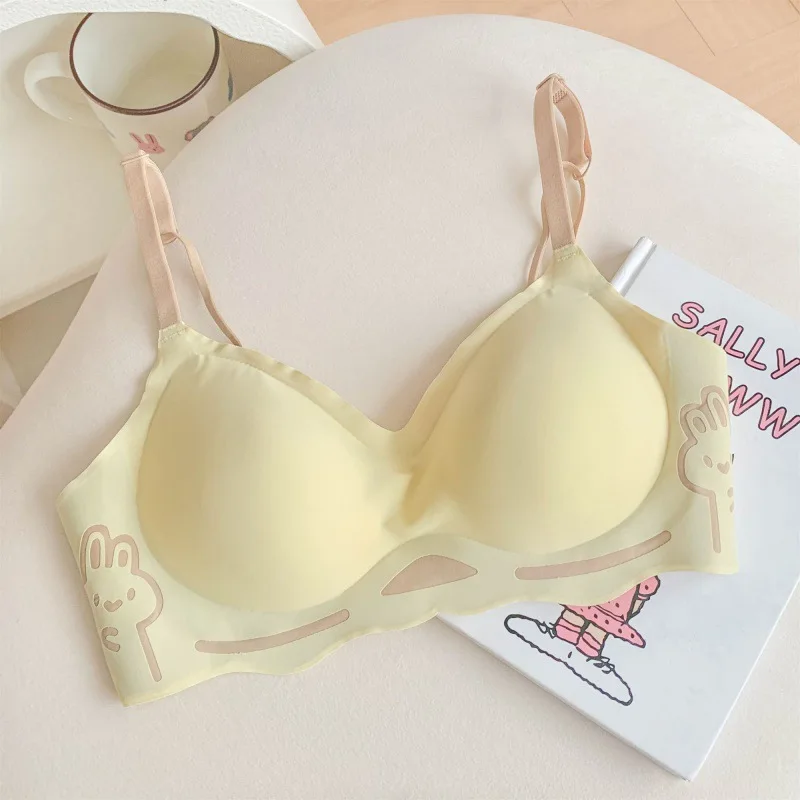 Women's Underwear Small Bust Gathered Bra Wireless Comfort Bralette Girls Push Up Invisible Brassiere Breathable Thin Lingerie