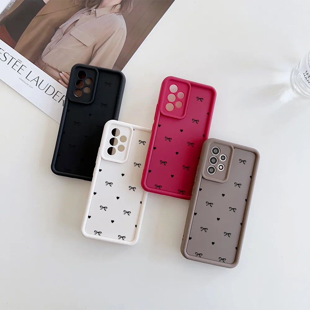 Chic Pink & Black Bow Pattern Phone Case
