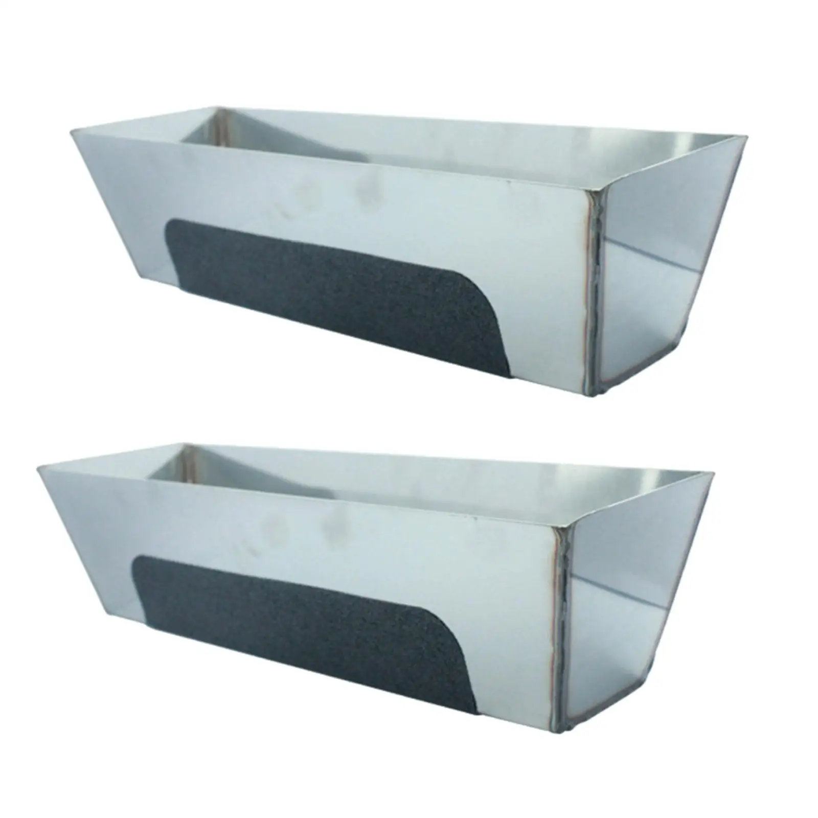 Stainless Steel Drywall Mud Pan Anti Slip Accessories with Reinforced Band Scraping Bar drywall mud pan