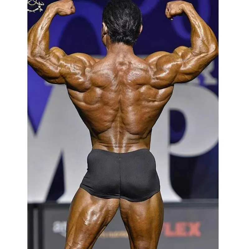 IFBB Men's Classic Bodybuilding Pants Fitness Model Black Shorts Boxer Pants 2