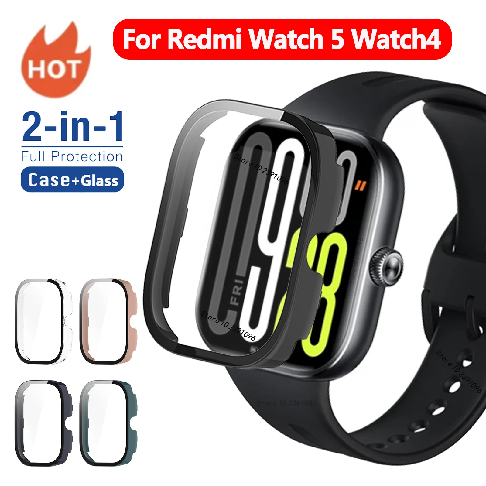 Premium Tempered Glass and PC Smartwatch Screen Protector Bumper Cover - High-Quality Accessories