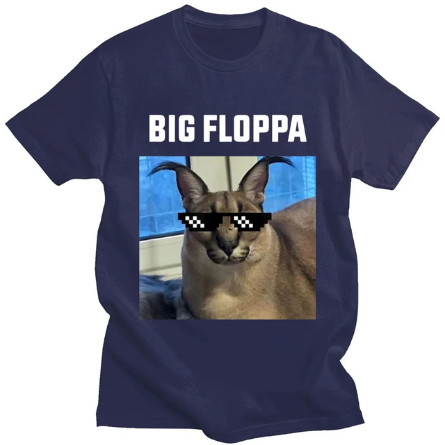  Big Floppa Meme Cat T-Shirt : Clothing, Shoes & Jewelry