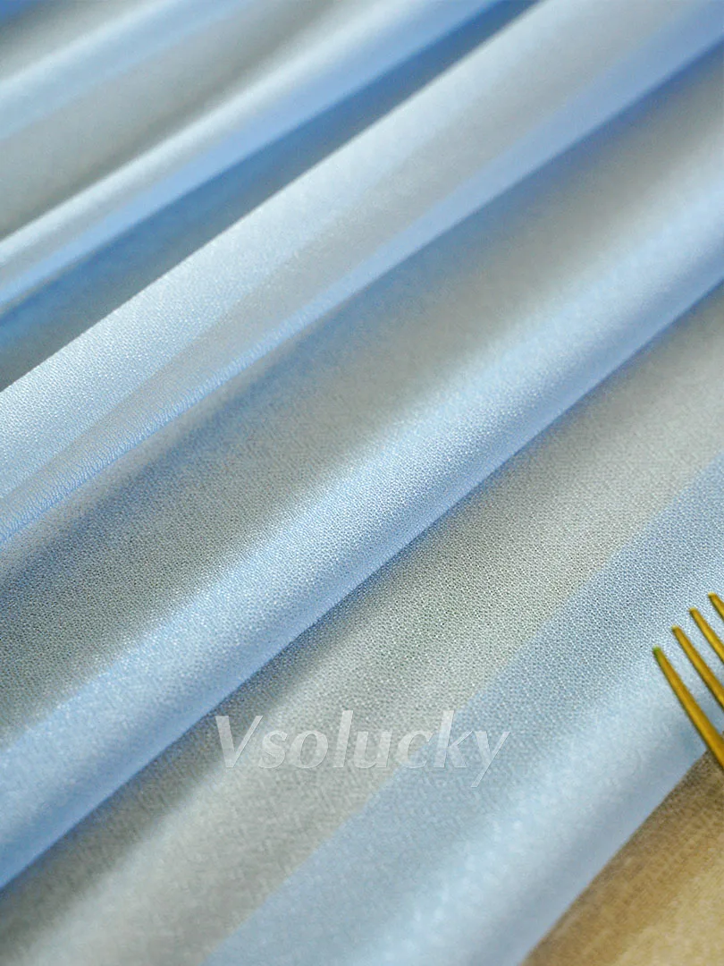 Light Blue Sheer Table Runner for Celebrations and Home Decor