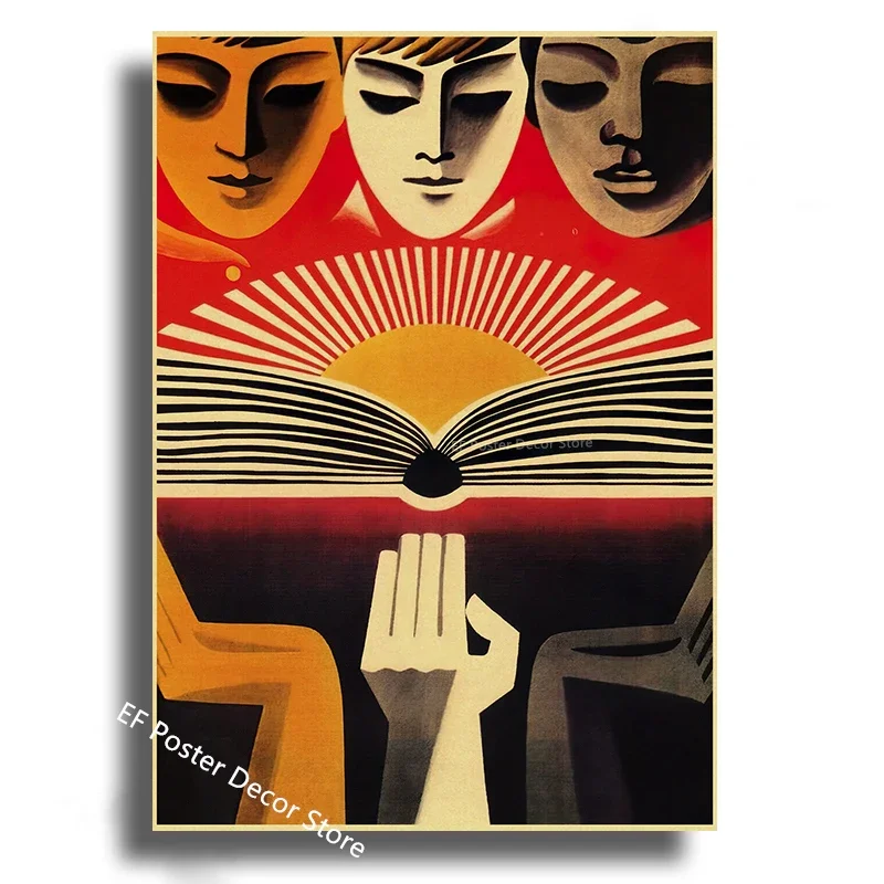 Vintage Stalin Ussr Cccp Poster Poster Aesthetic Prints And Posters Wall Art Retro Painting Home Room Cafe Club Dorm Wall Decor Peckshirt