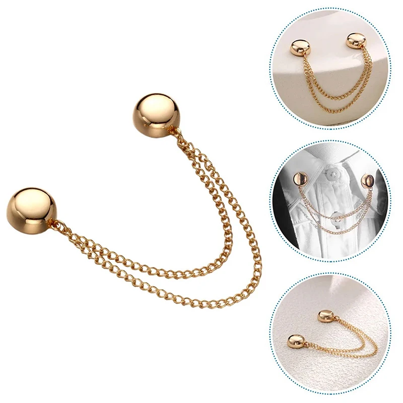 4 Pinces Magnétiques Vêtements Avec Chaîne - Serre-pantalon Ajustable Sans épingle - Pour Ourlet Et Taille De Jean