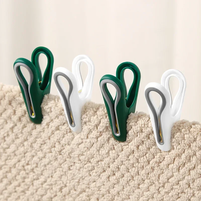 Clothes Pegs Dry Quilt Single Clothespins Household Cotton Quilt Hanger Fixed Large Windproof Clip Clothe Folder Organizer 12Pcs
