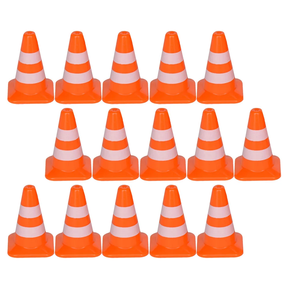 21 Pcs Kid Toys Roadblock Sand Table Model Cone Signs for Kids Simulation Roadblocks Traffic Mini Obvious Cones Fitness