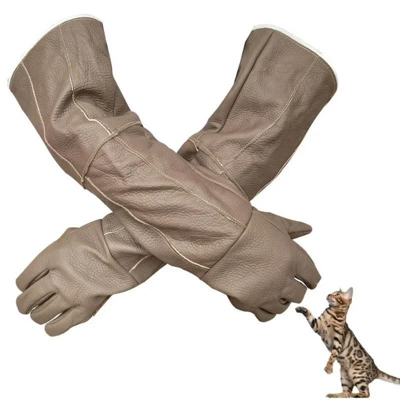 

Multifunctional Dog Pet Gloves Gloves Bath Training Cat Handling Parrot Shop Cow Animal Anti-bite Leather Eagle Waterproof Long