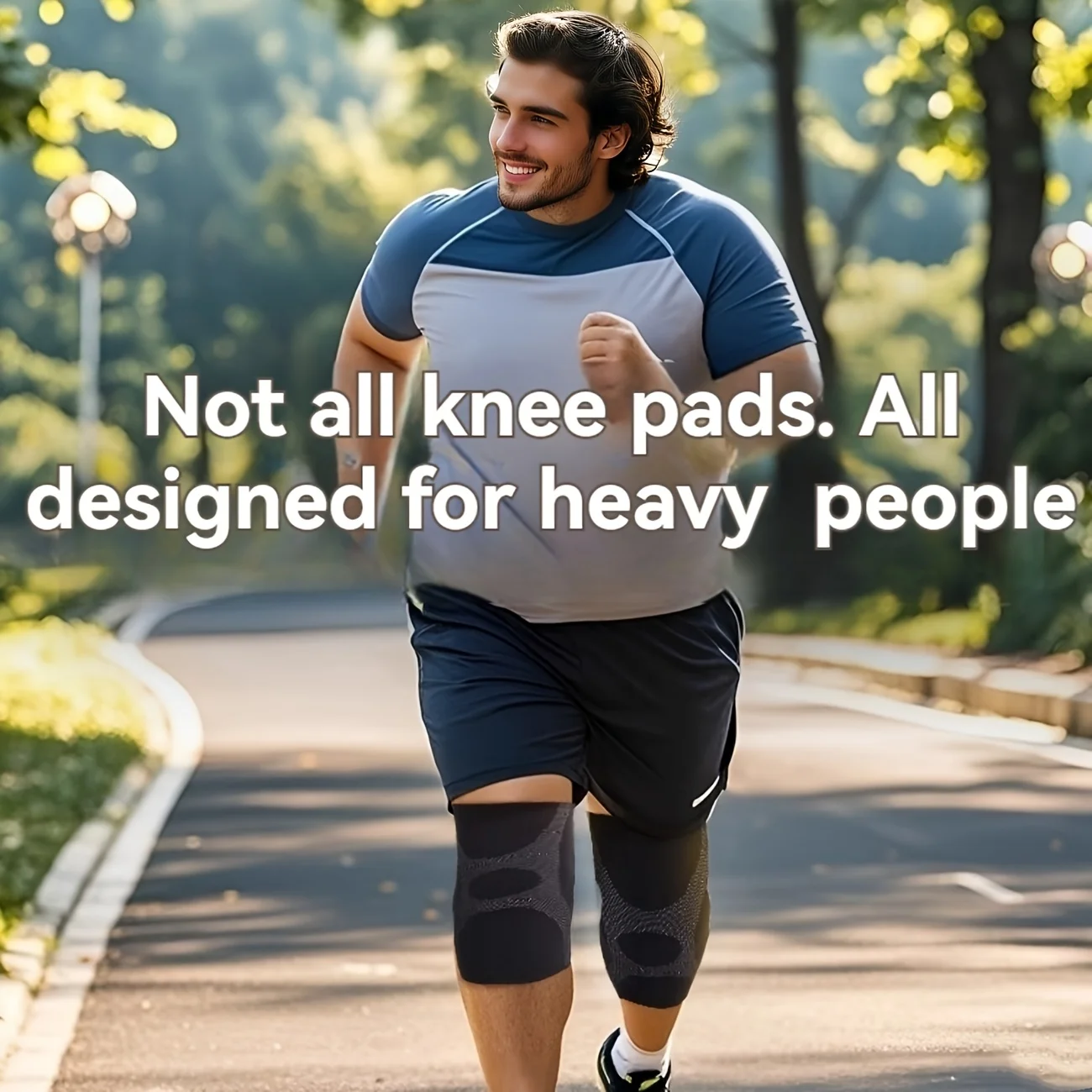 1Pair Oversized Knee Brace Obese Individuals Running Jumping Heavy-Duty Knee Support Wrap Anti-slip Arthritis Relief Knee Sleeve