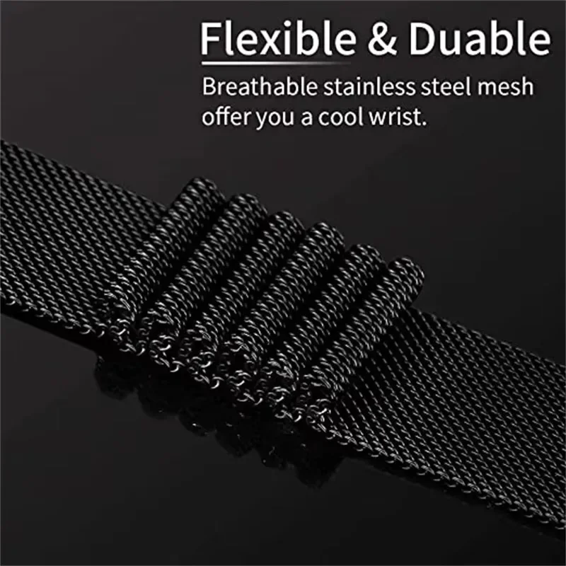 Premium Metal Milanese Strap - Business Classics Replacement Breathable Wristband