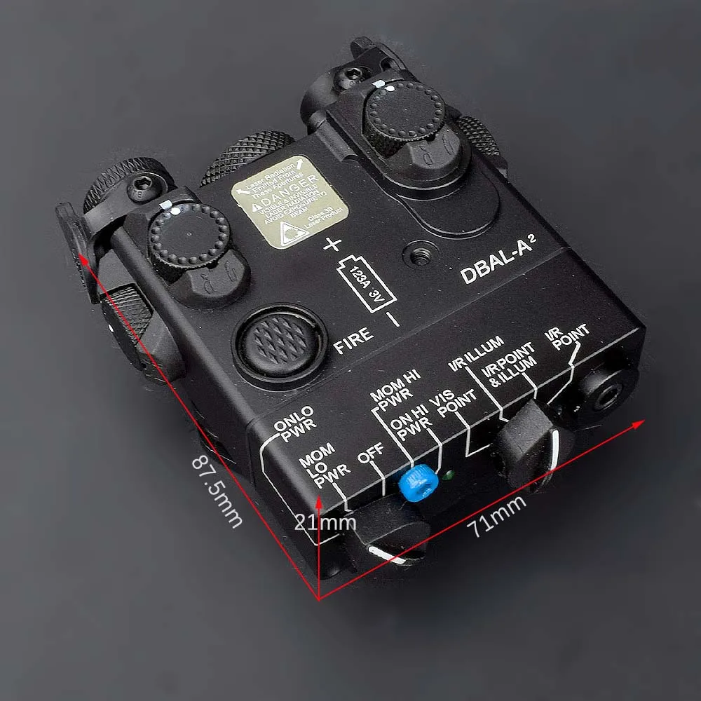 Metal DBAL-A2 IR Laser Red Laser Sight Dual Beam Aiming PEQ