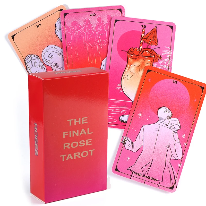 Final Rose Tarot 78Card Deck with PDF Guidebook Fortune Telling Card Game