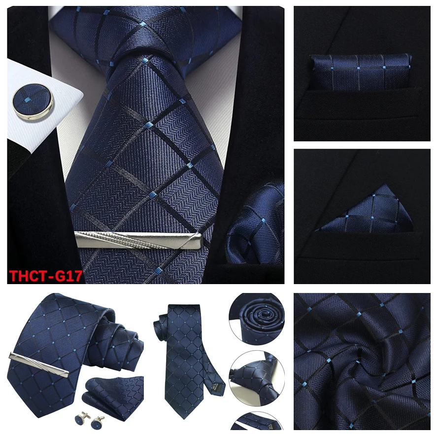 Striped tie set styled with formal suit