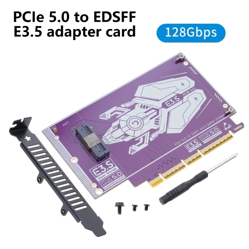 128Gbps 데이터 전송 속도를 갖춘 NVMe SSD용 다중 슬롯 E3.S 어댑터 카드