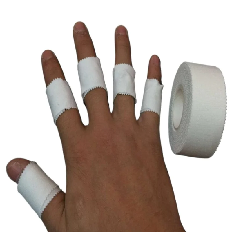Nastro adesivo sportivo bianco, 8 rotoli (3,8 cm x 10 m), autoadesivo, facile da strappare e impermeabile, nastro sportivo, ipoallergenico, nastro adesivo medico per calcio, pallavolo, arrampicata