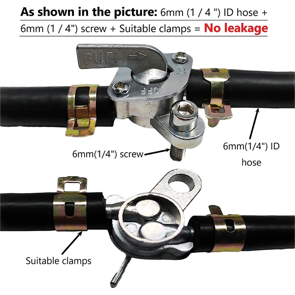 Petcock Valve ON OFF Switch Control Inline Fuel Tank Tap Valve Petcock On-Off Switch for Motorbike Mini Auto Dirt Bike