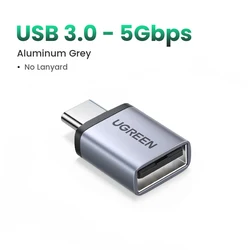 Premium UGREEN USB C to USB 3.0 Type-C OTG Adapter Cable (USB 3.0 Metal Grey)