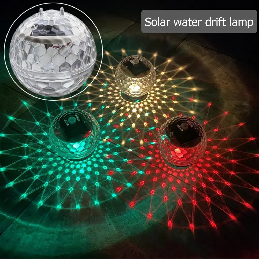 Solar Powered Pond Floating Light LED Swimming Pool Lamp IP66 Waterproof Water Drift Lamp Fountain Garden Decoration