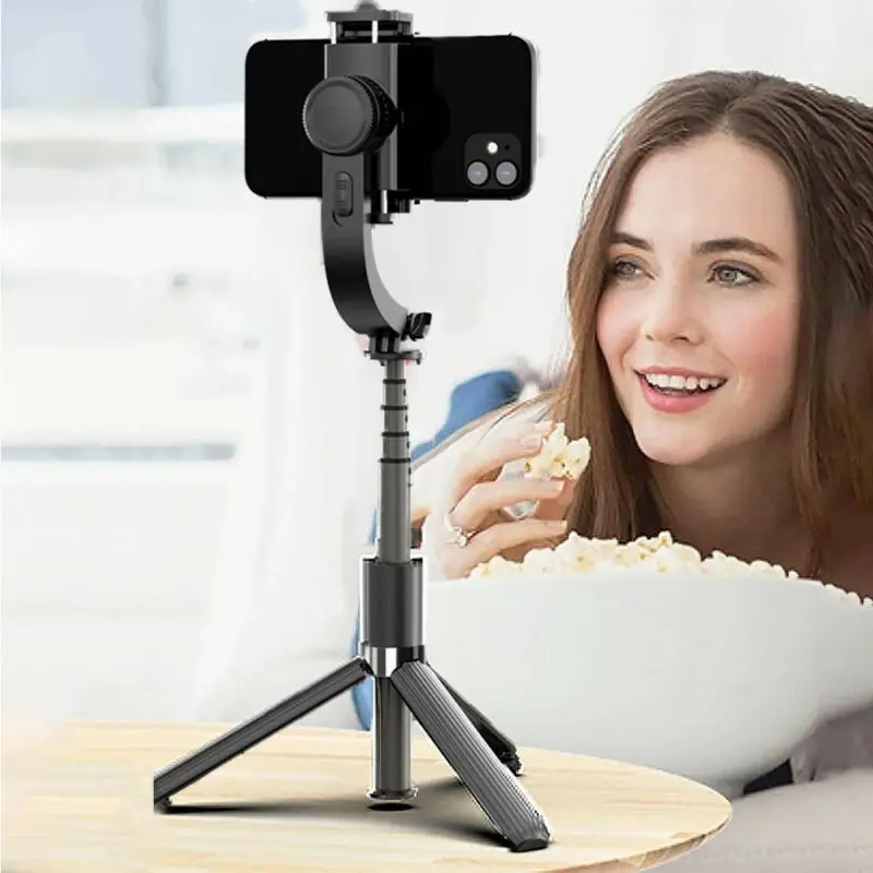 

Handheld Gimbal Stabilizer Foldable Extended Selfie Stick Tripod Stand with Bluetooth Remote for Smartphone iPhone HUAWEI Gopro