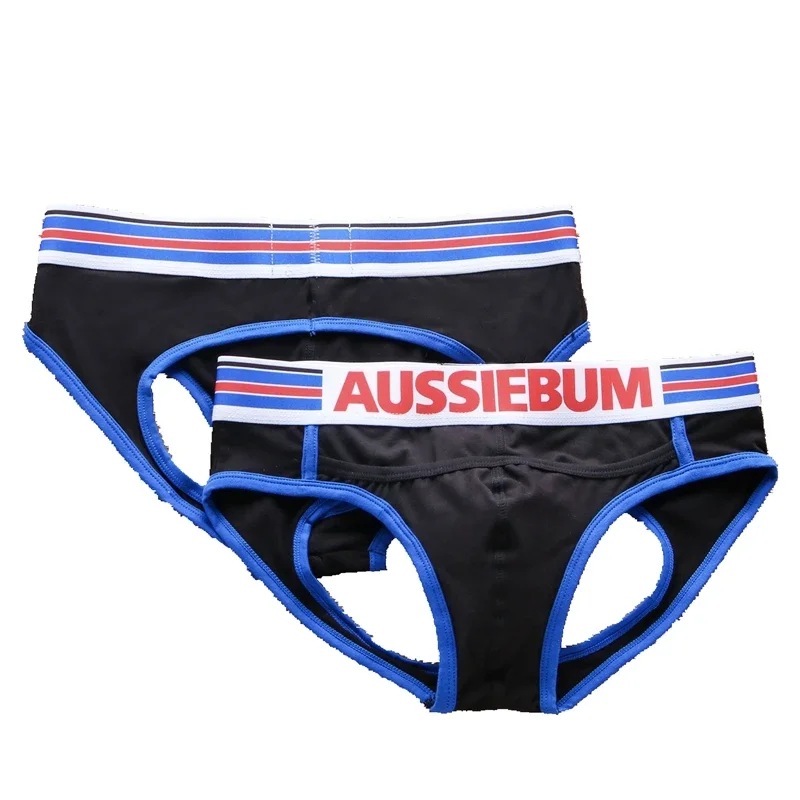 Men's back hollow pure cotton breathable comfortable back hollow briefs 6