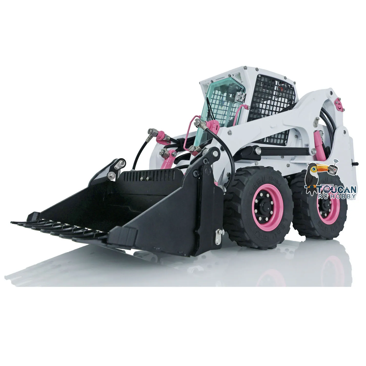 Lesu 1/14 RTR Metal Hydraulic RC Loader Aoue Lt5H Wheeled Skid-Steer I6S Radio Car Painted Assembled Sound Light Model Thzh1345 3