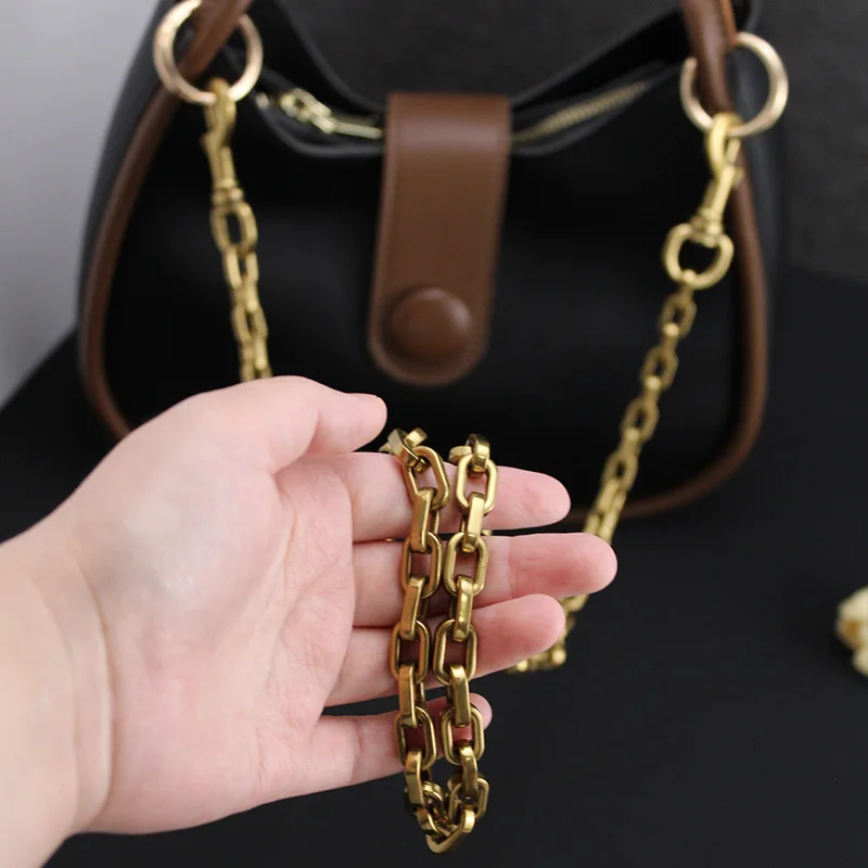 TINBERON Bag Straps Saddle Bag Remould Bag Chain Strap Vintage Gold Chain Shoulder Strap Luxury Metal Chain Handbags Accessories
