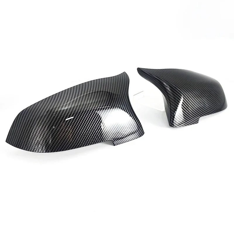 2x Carbon Fiber Look Black car Rearview Side Mirror cover Caps for BMW 5 6 7 Series F10 F11 F18 F07 F12 F13 F06 F01 F02 LCI