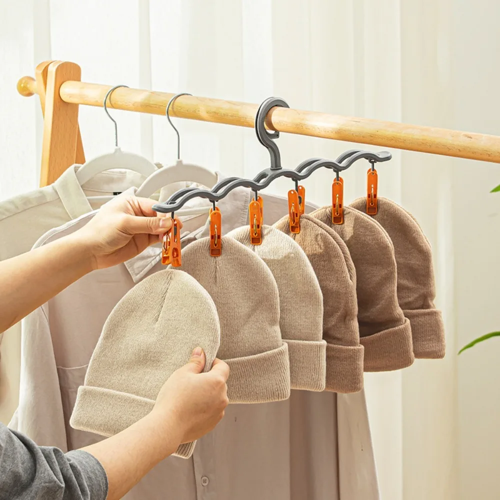 

Вешалка для пальто с 6 зажимами, многофункциональная компактная вешалка для детской одежды, Нескользящая подвеска для шкафа, гардероба, держатель для хранения, товары для дома