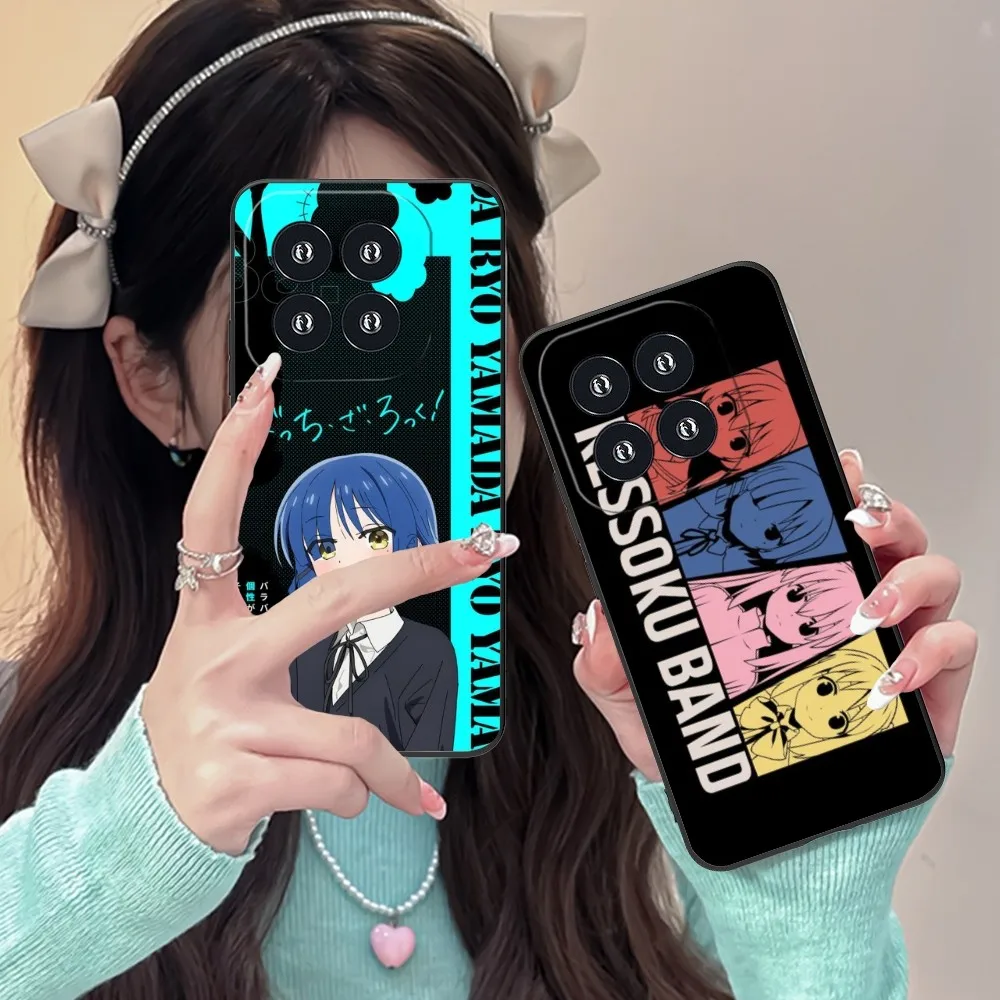 Bocchi Rock Ryo Yamada Cell Phone Case For Xiaomi 14 13 12 11 10 9 T Ultra Lite Pro S Se X 5G Black Soft Phone Cover Funda