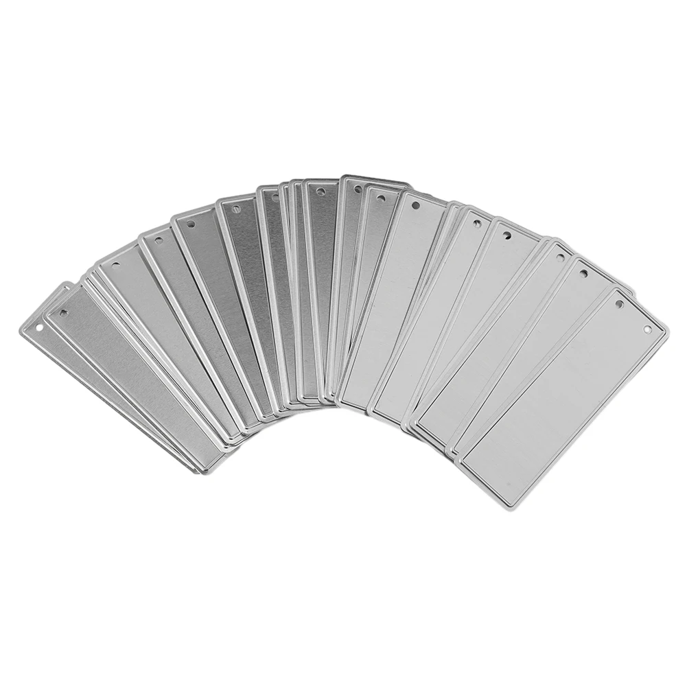50 Stück Aluminium-Pflanzenetiketten, doppelseitige Metalletiketten, Baum-ID-Tag, wasserdichter Eisendraht, Gartenbedarf, Pflanzenmarkierungen, Etiketten – Detail 4