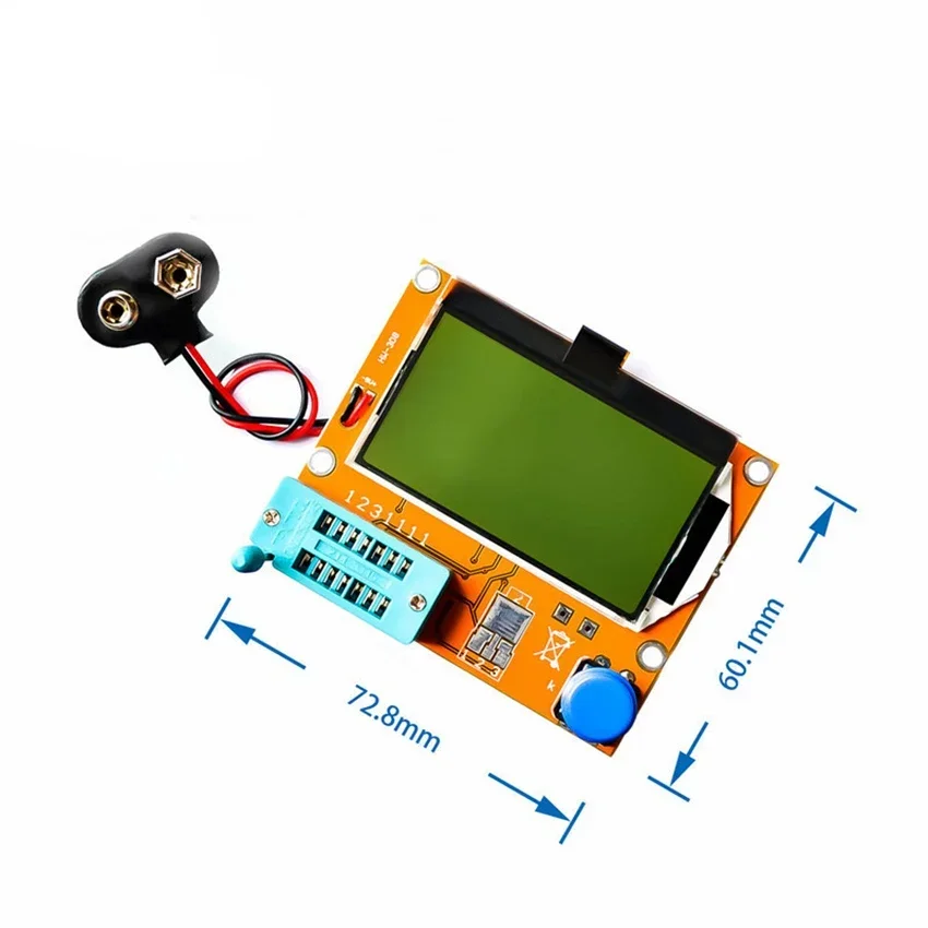 LCR-T4 Multifunctional Transistor Tester Capacitor Diode SCR Inductor Triode MOS Tube Meter Tester with 12864 Green Backlight 4