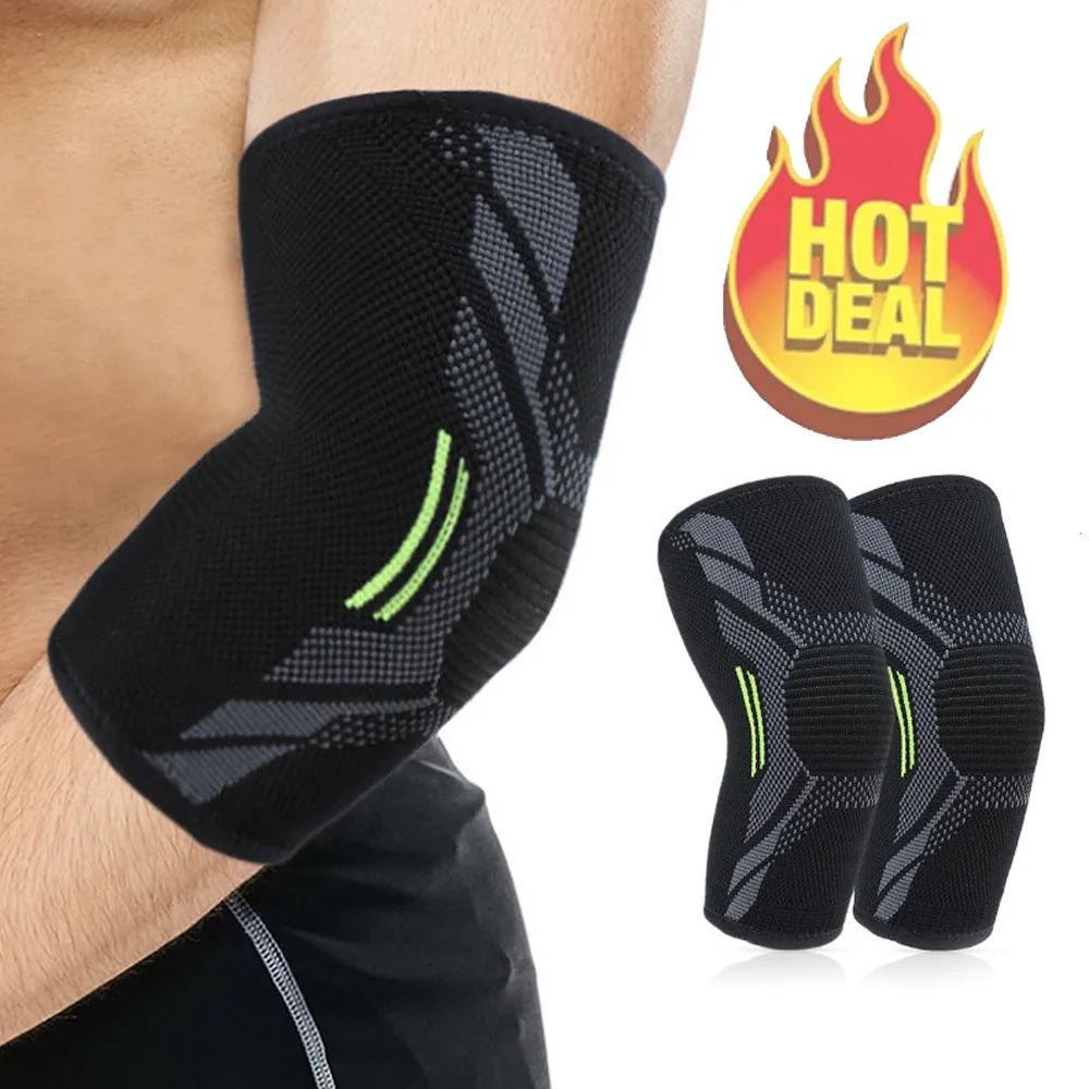 NylonElbowprotectorElasticGymFitnessSportsKnittedElbowPads