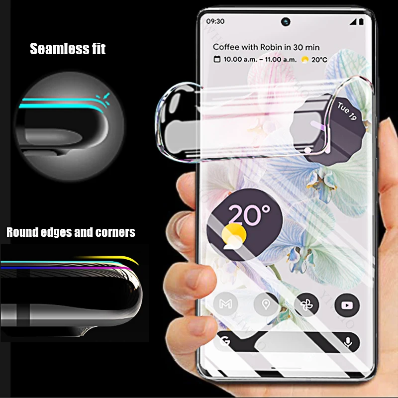 Transparent Soft Hydrogel Screen Protector Film - 4-Pack