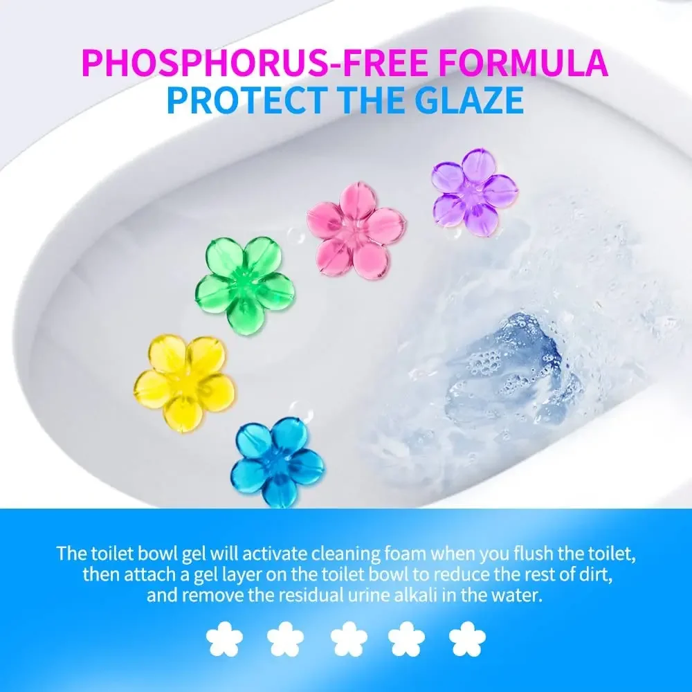 1Pc/14 Count Toilet Gel Bowl Stamp 9 Kinds Of Scent Cleaner Stamp Kit Air Freshener Flower Fragrance toilet cleaner toilet gel cleaner