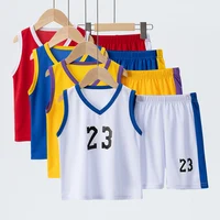 Combinaison de basket-ball d'été pour enfants, gilet de sport pour garçons et filles, short, 23ème beau gilet pour garçons et étudiants, 2 pièces. 2