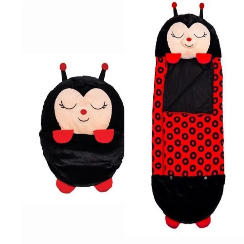 Cartoon Sleeping Bag For Children Animal Throw Pillow Folding Anti-Kick Comforter Sleeping Bag For Children Birthday Gift 4