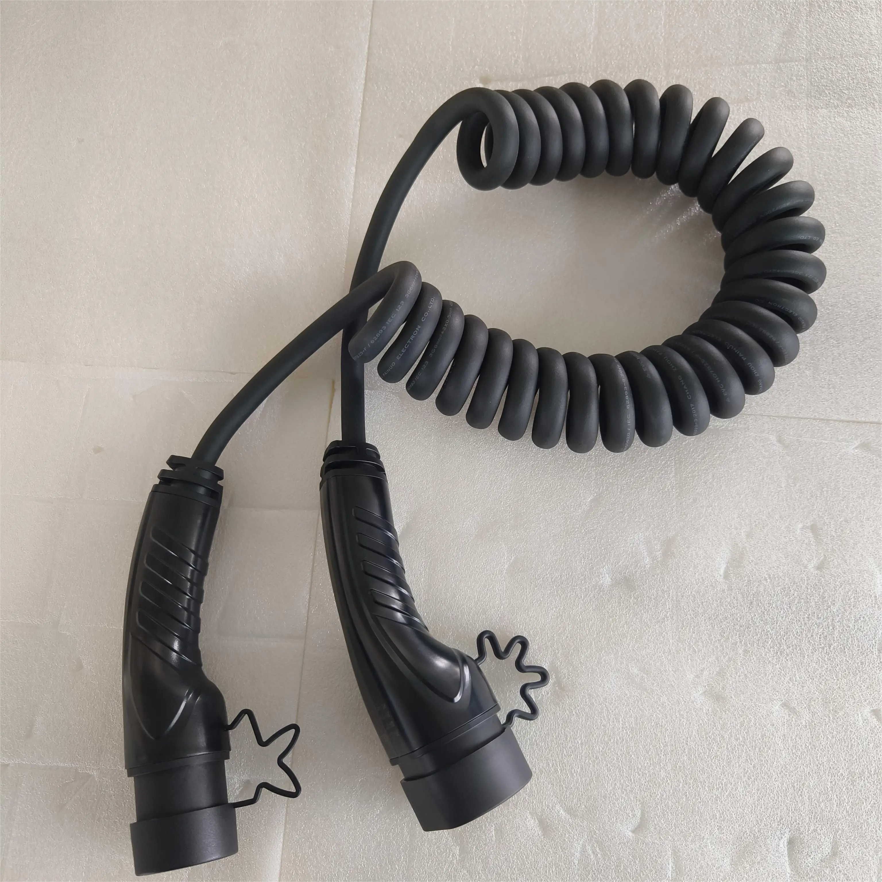 OEM ODM 전기 자동차 충전 케이블, DC500V, 유럽 표준, 16A, 32A, 3.5KW, 7KW, 11KW, 22KW 나선형 케이블