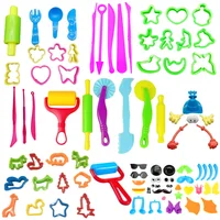Baby DIY Slimes Accessories Toy Sand  Clay Tool Set Plasticine Modeling Soft Clay Kit Cutters Molds Educational toy for Children 2