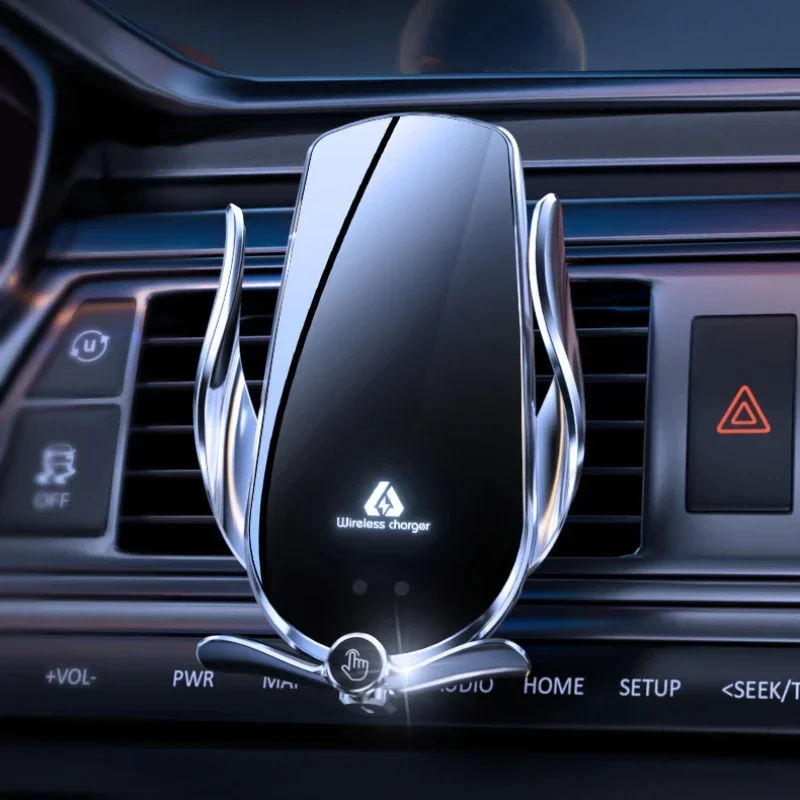 

Автомобильное беспроводное зарядное устройство, магнитный автомобильный держатель телефона для iPhone, Samsung, Xiaomi, инфракрасная Индукционная зарядная станция 15 Вт
