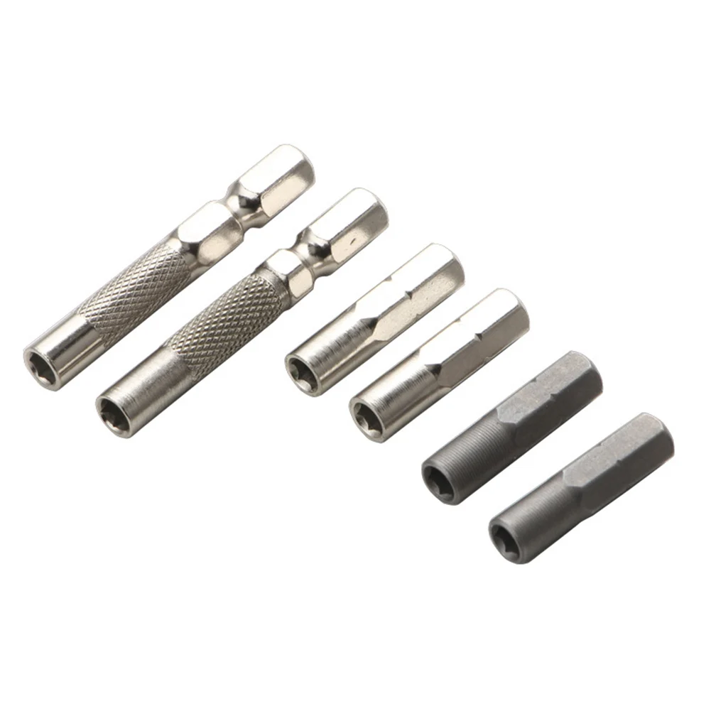 6-teiliger Bit-Adapter, 1/4-Zoll-Sechskant auf 4-mm-Steckschlüsseladapter, Schraubendreher-Bithalter für Sechskantschaft-Elektroschrauber-Steckschlüsselwerkzeuge – Detail 3