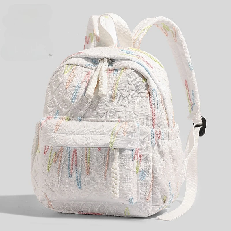 2025 Korean Harajuku Daypack - Women's Minimalist Color block Campus Backpack, Small Casual Multi-Purpose School Bag