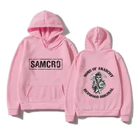 Men's Pure Cotton Hooded Sweatshirt Sons of Anarchy SAMCRO Double-sided Printed Men's and Women's Fashion Brand Design Pullover 2