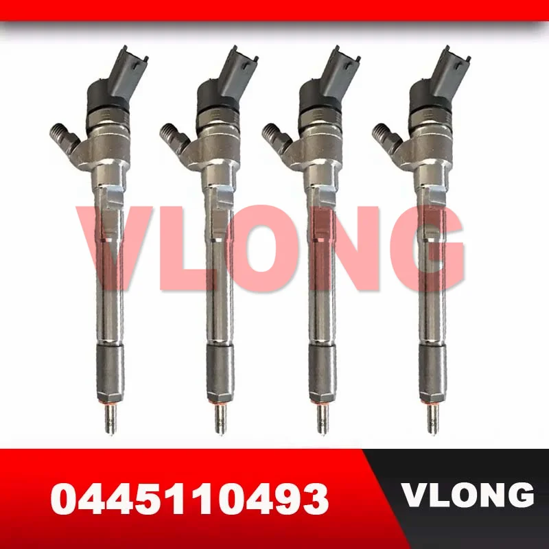 

4PCS Common Rail Injection MWM Engine Auto Spare Parts Fuel injector 0445110493 0445110494 0 445 110 494 For JAC 2.8D J4 SEI 2 3