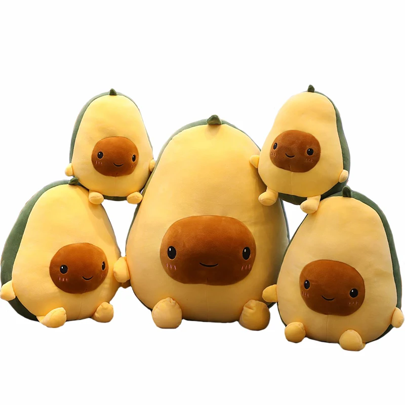 Avocado Fruits Plush Plant Toys Kawaii Cartoon Cute Stuffed Doll Cushion Boys Girls Anti Stress Cushion Pillow For Kids Children