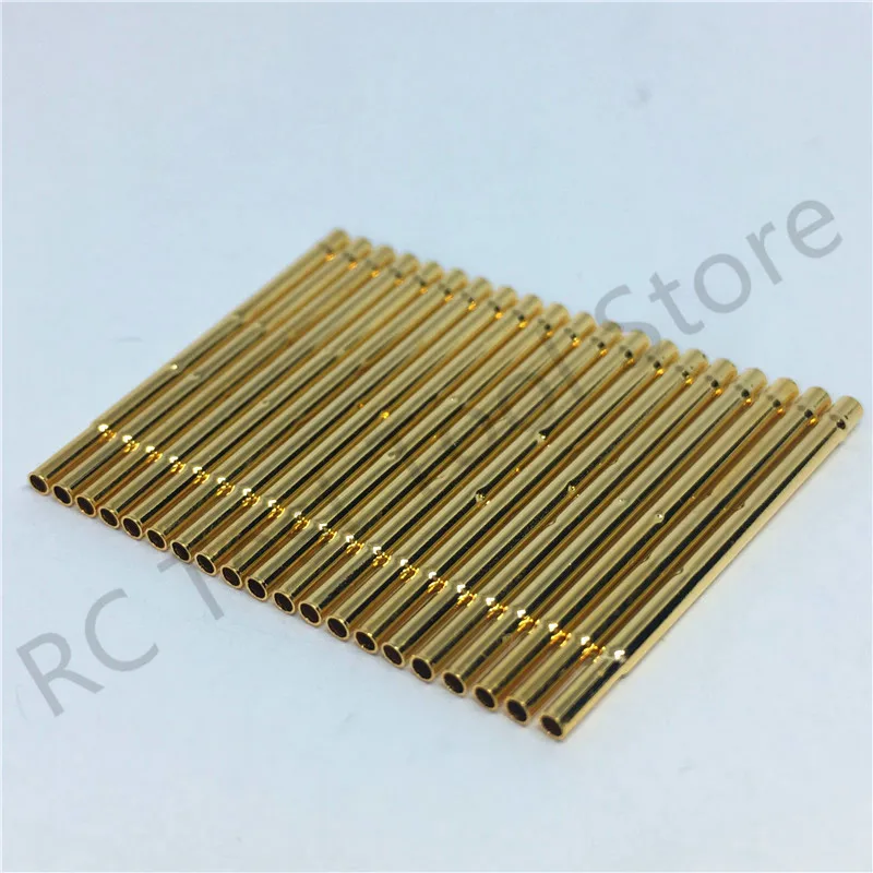 100PCS R160-2C Test Pin P160-B Receptacle Brass Tube Needle Sleeve Seat Crimp Connect Probe Sleeve Length23.7mm Outer Dia 1.67mm