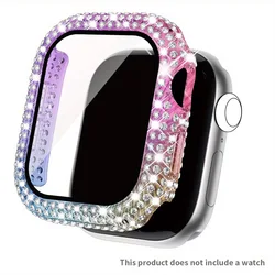 All - in - One Durable Apple Watch Protective Case with Tempered Glass for 41mm (Rainbow)